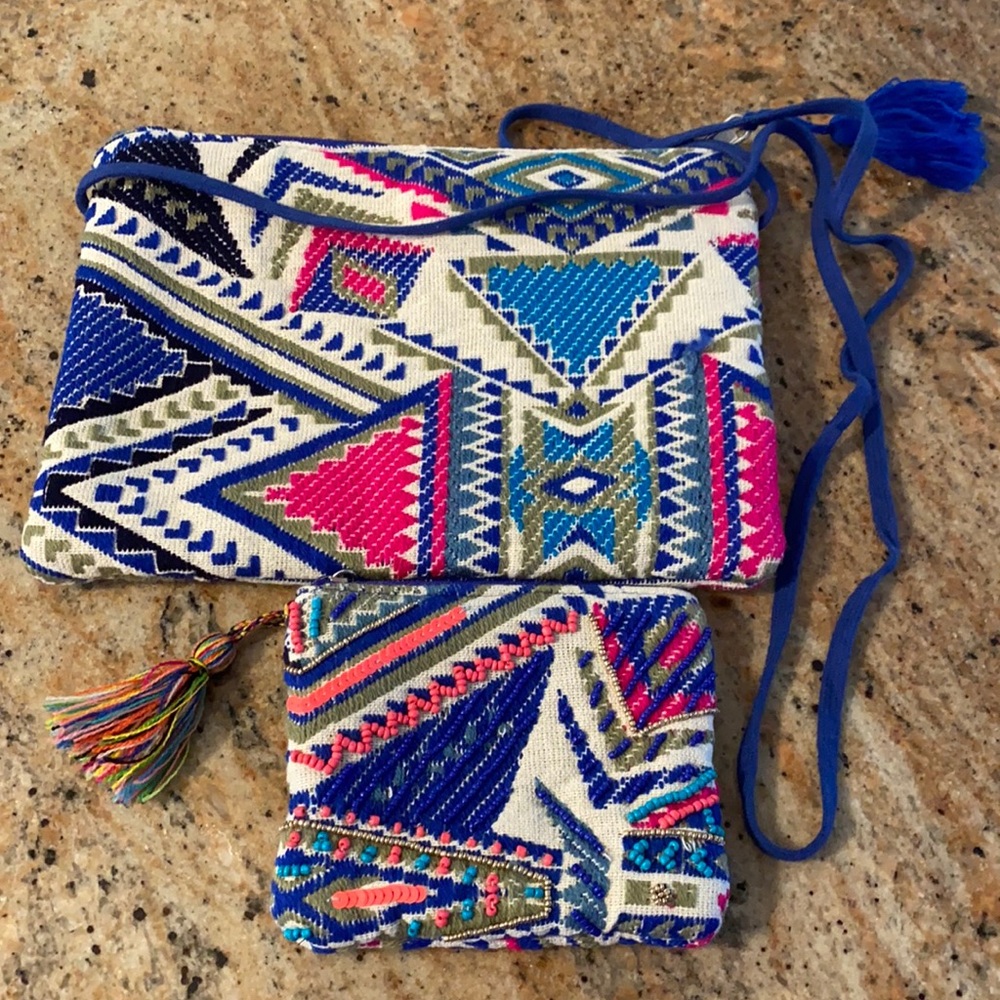 cross body or shoulder purse w/ matching small one